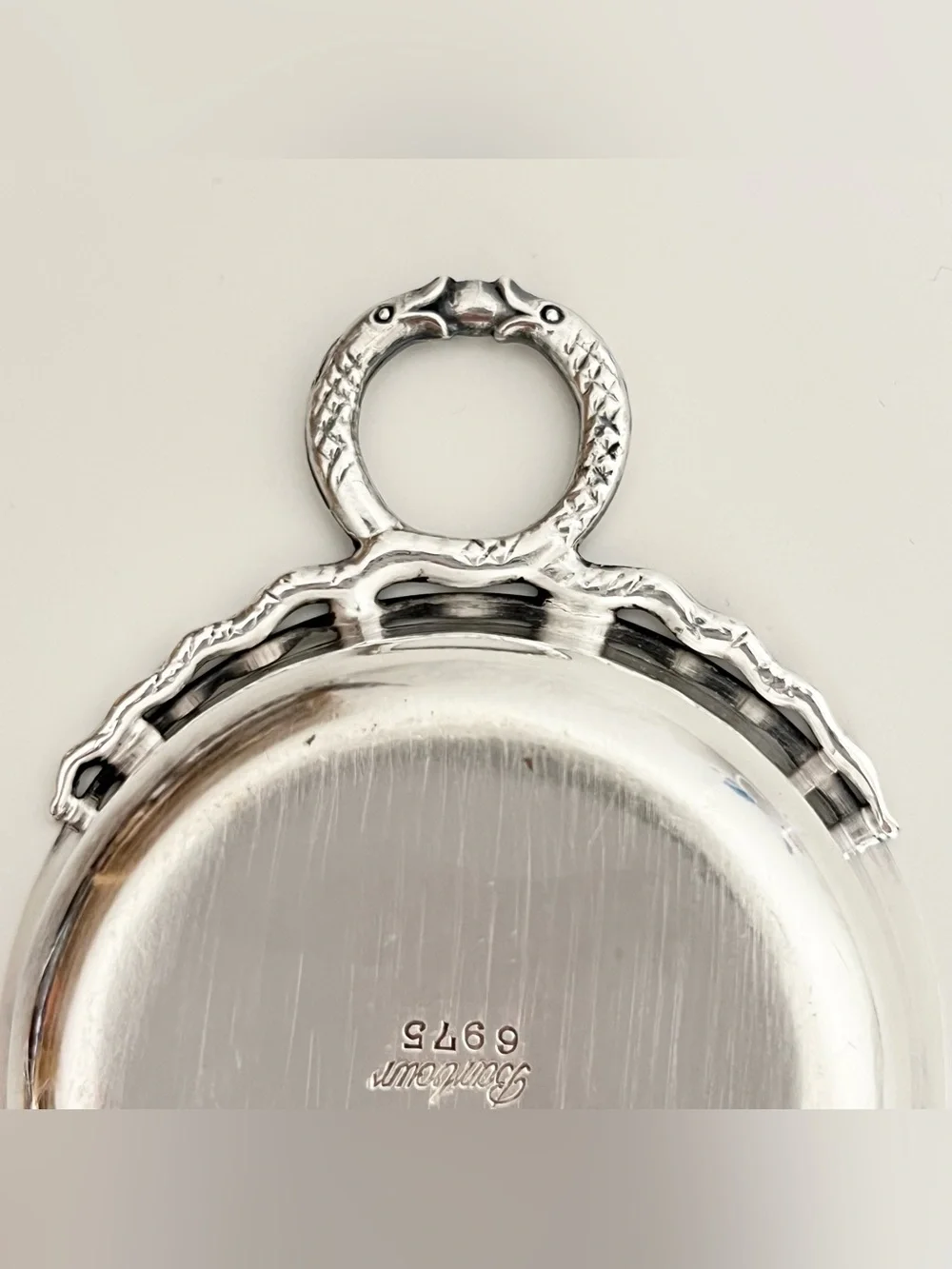 Antique Barbour Silver Co. Sommelier Wine Taster Tastevin Serpent Victorian